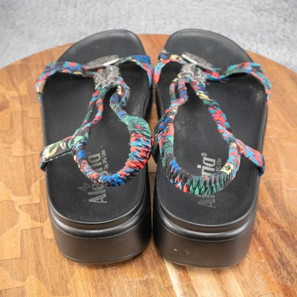 Alegria Roz Strappy Sandal Get Away Black T Strap Womens‎ Shoes EU 38 US 7